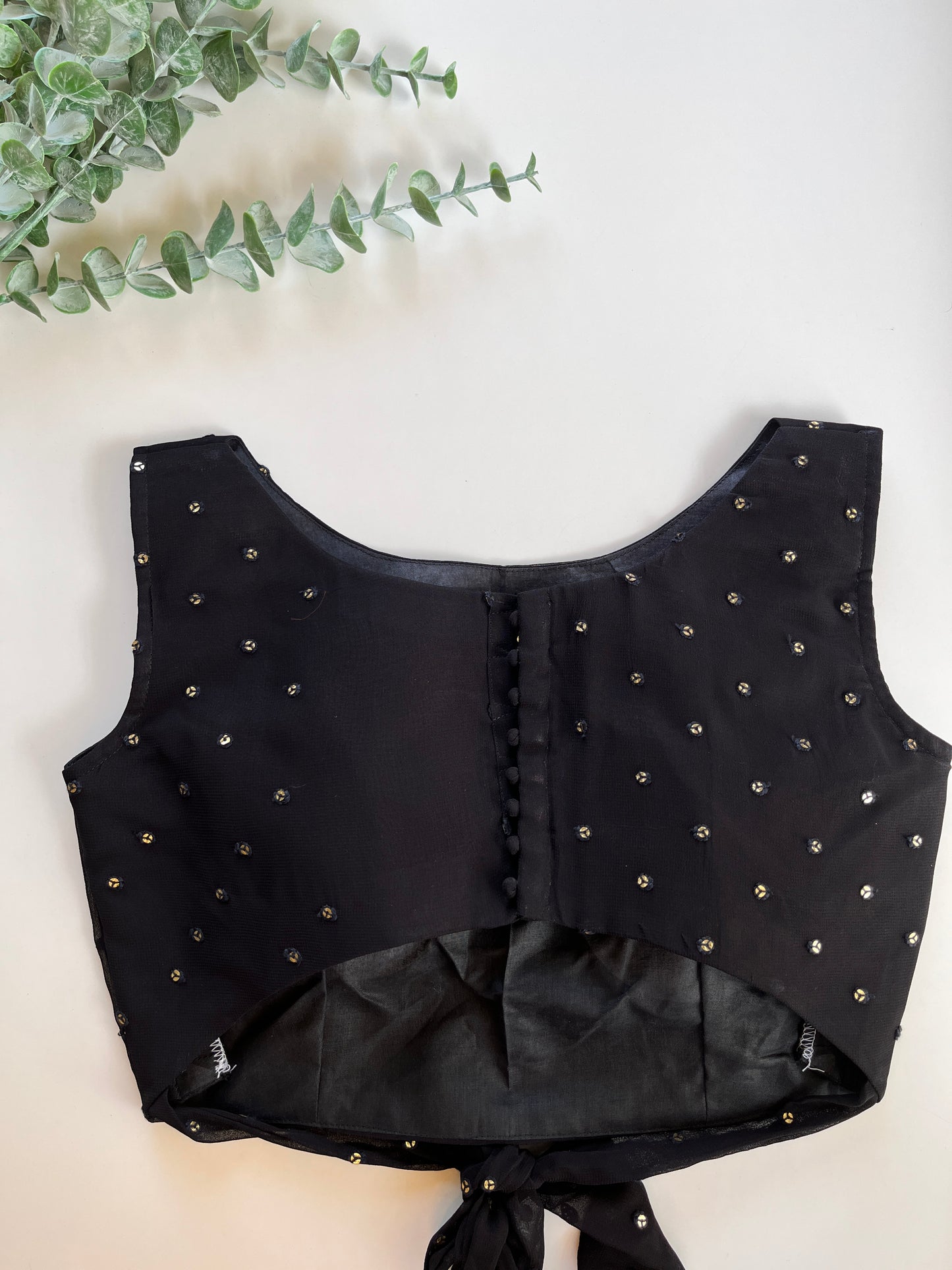 Black Sequence Blouse